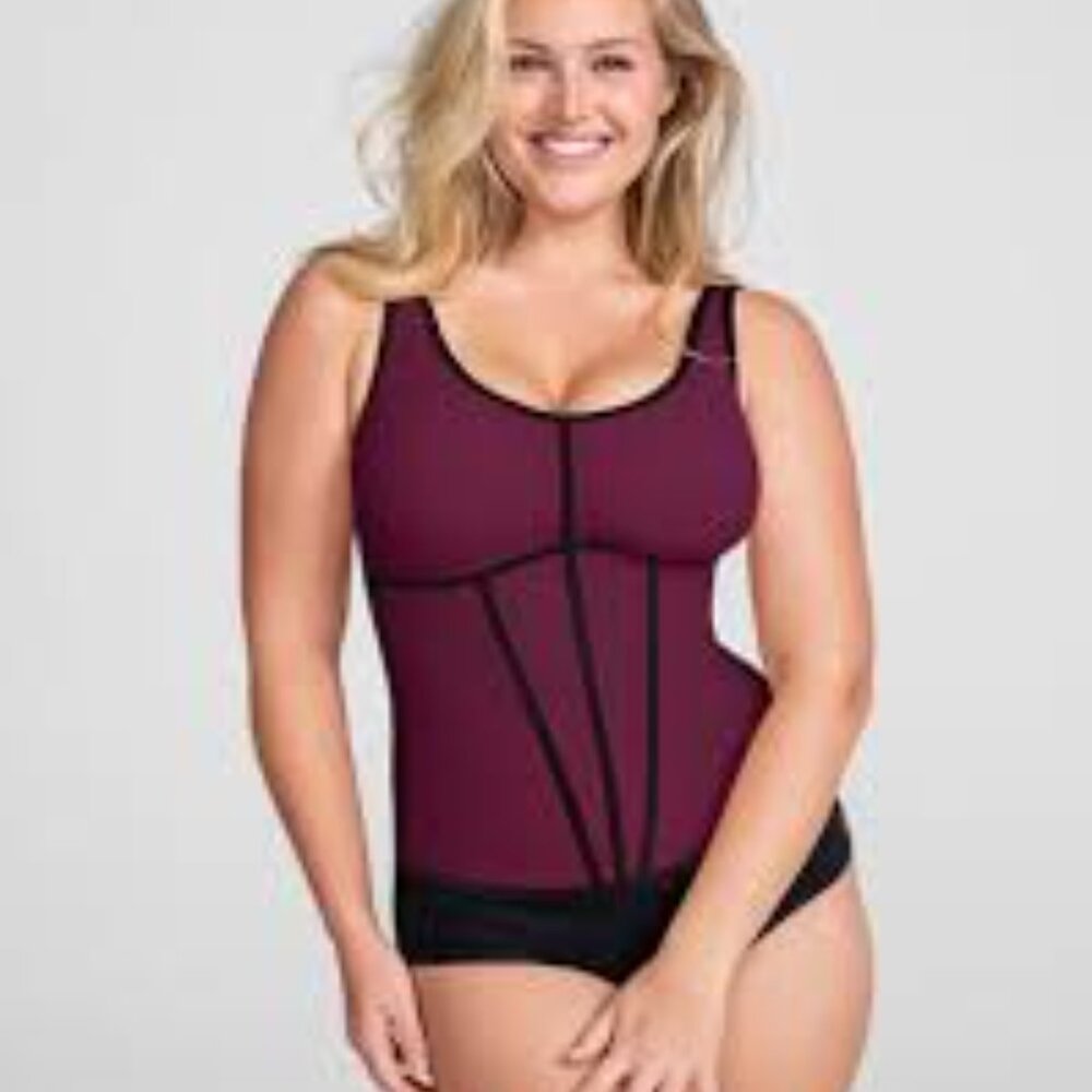 Honeylove Boldness Tank Wireless Sculpting Boning Compression Size 2X NWT